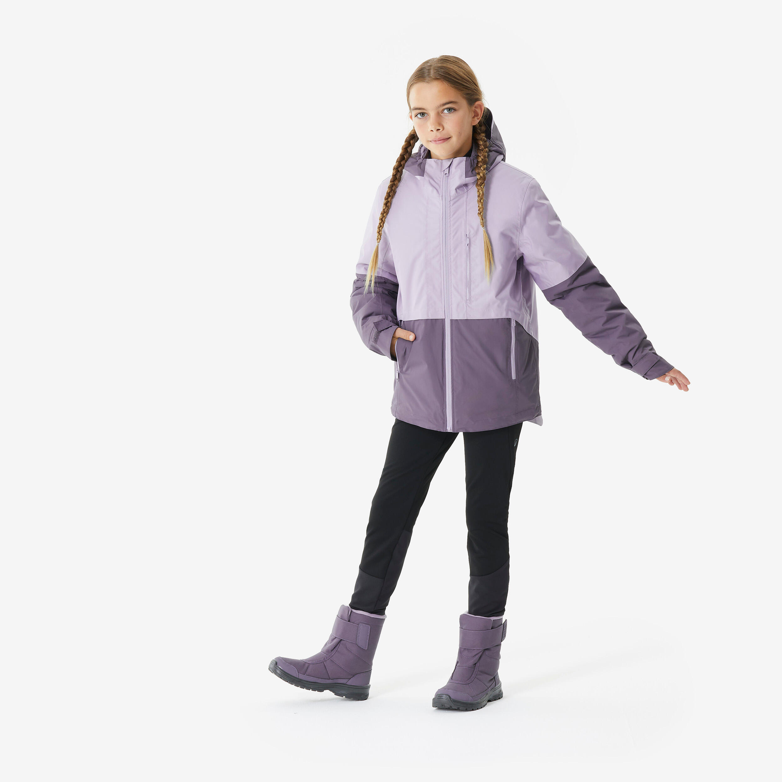 Manteau de randonnée chaud 3 en 1 enfant, MH 500 Âge 7-15 ans 2/14
