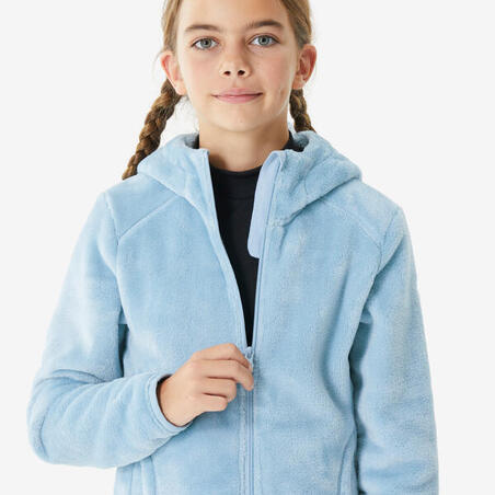 Флісова кофта дитяча MH100 для туризму для 7-15 років синьо-сіра