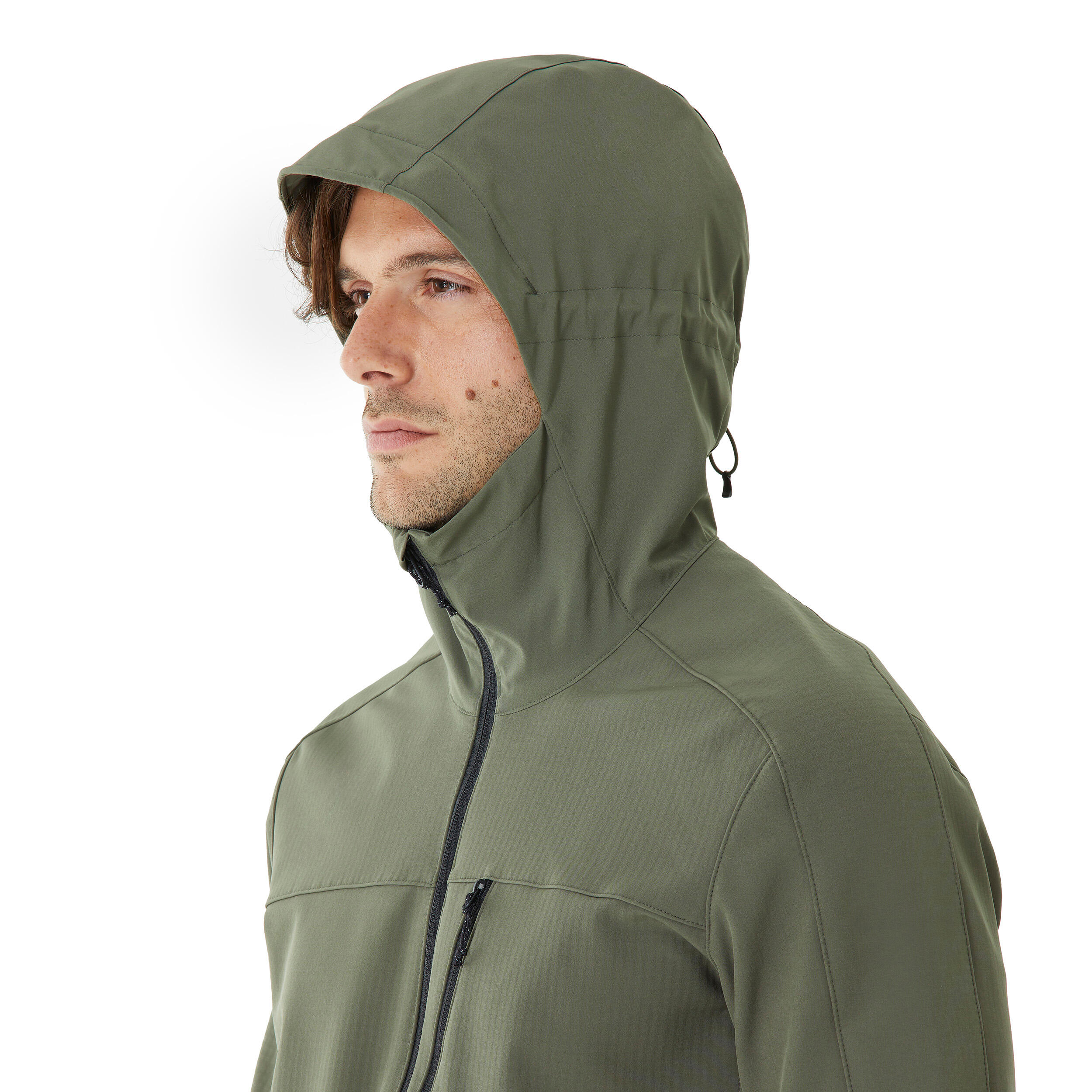 Men’s Windproof Softshell Hiking Jacket, MT 500 - FORCLAZ