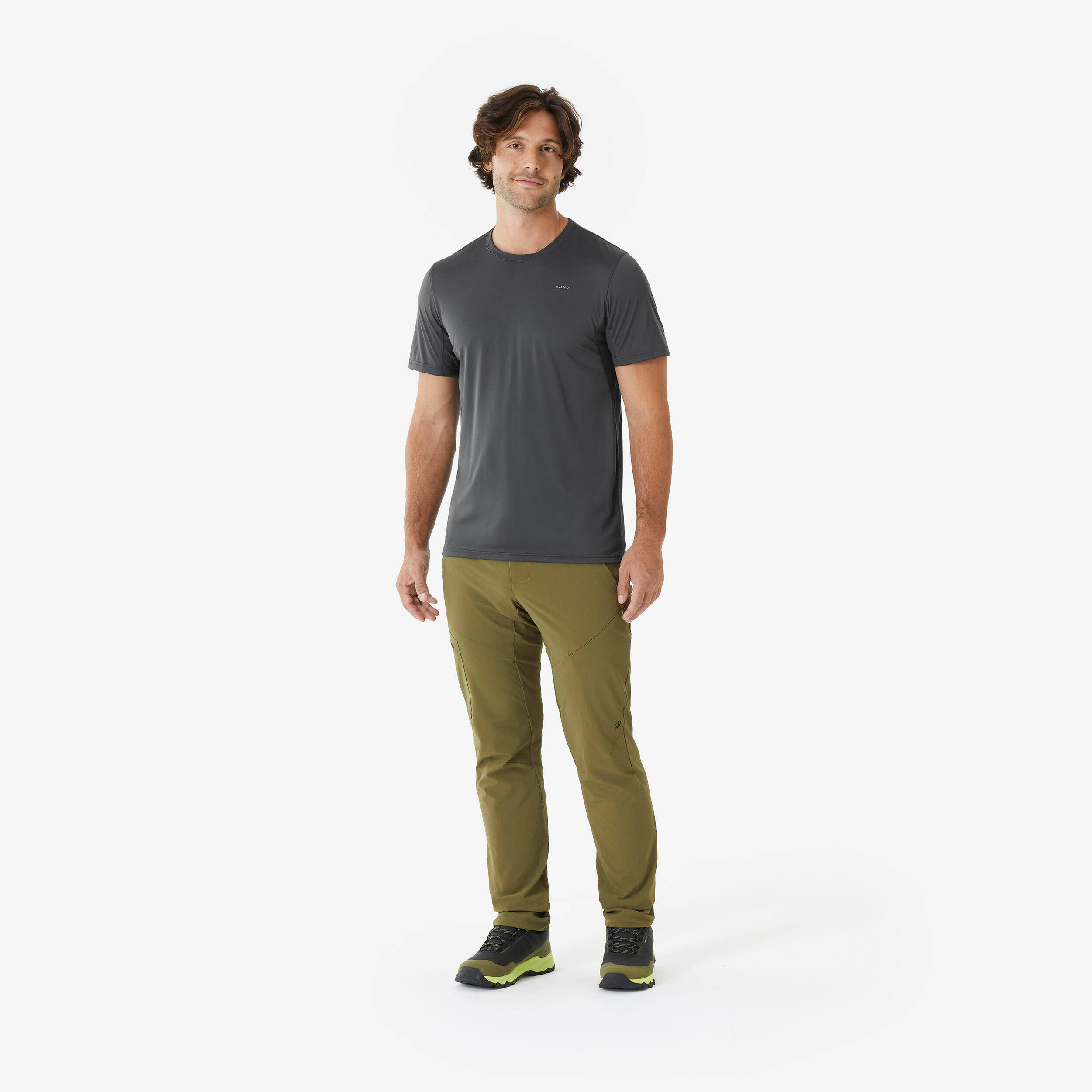 Men Dry Fit Activewear T-Shirt Grey - MH100 -  2