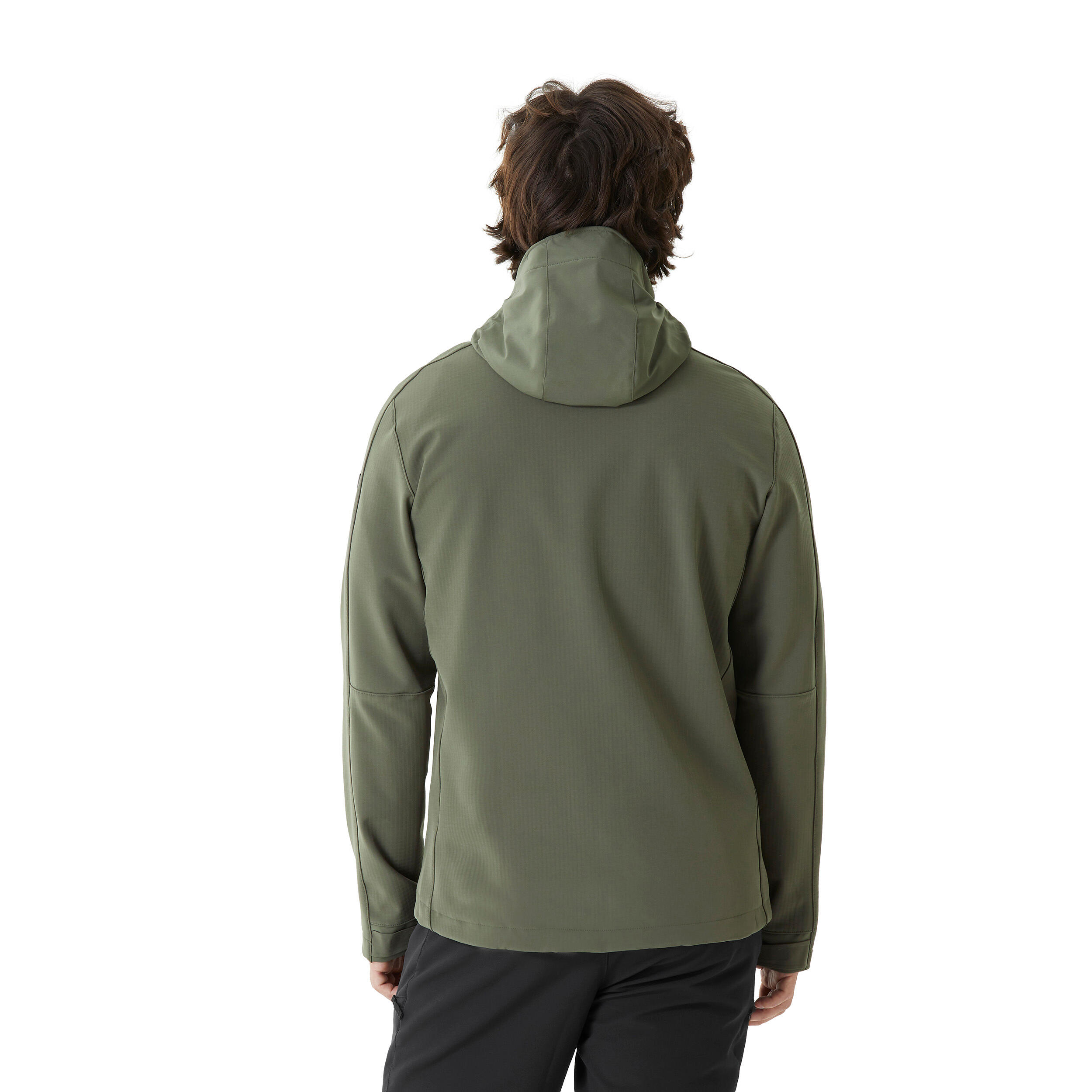 Manteau de randonnée coupe-vent à coquille souple homme, MT 500 4/10