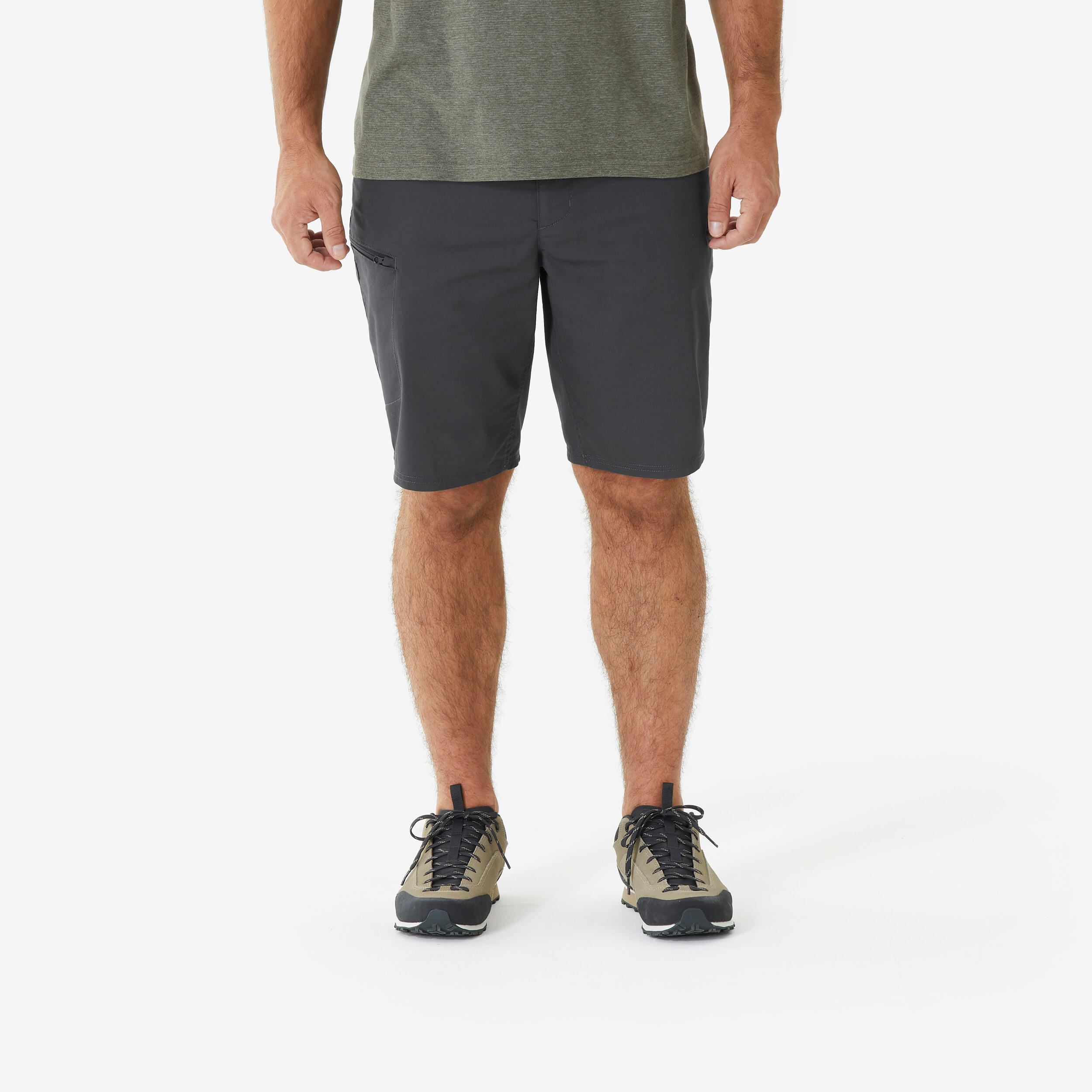 Men’s hiking shorts, NH500 Regular - Grey