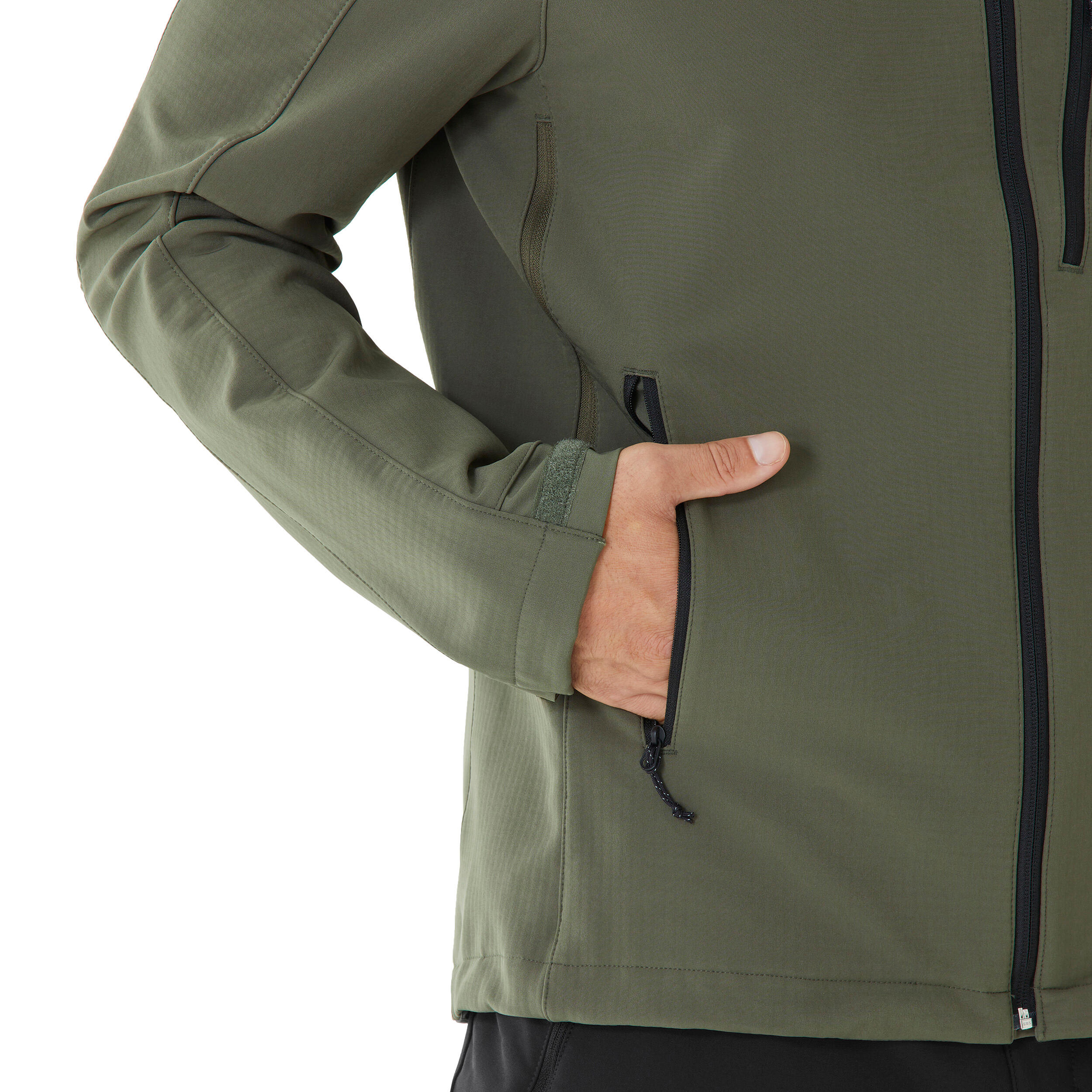 Men’s Windproof Softshell Hiking Jacket, MT 500 - FORCLAZ