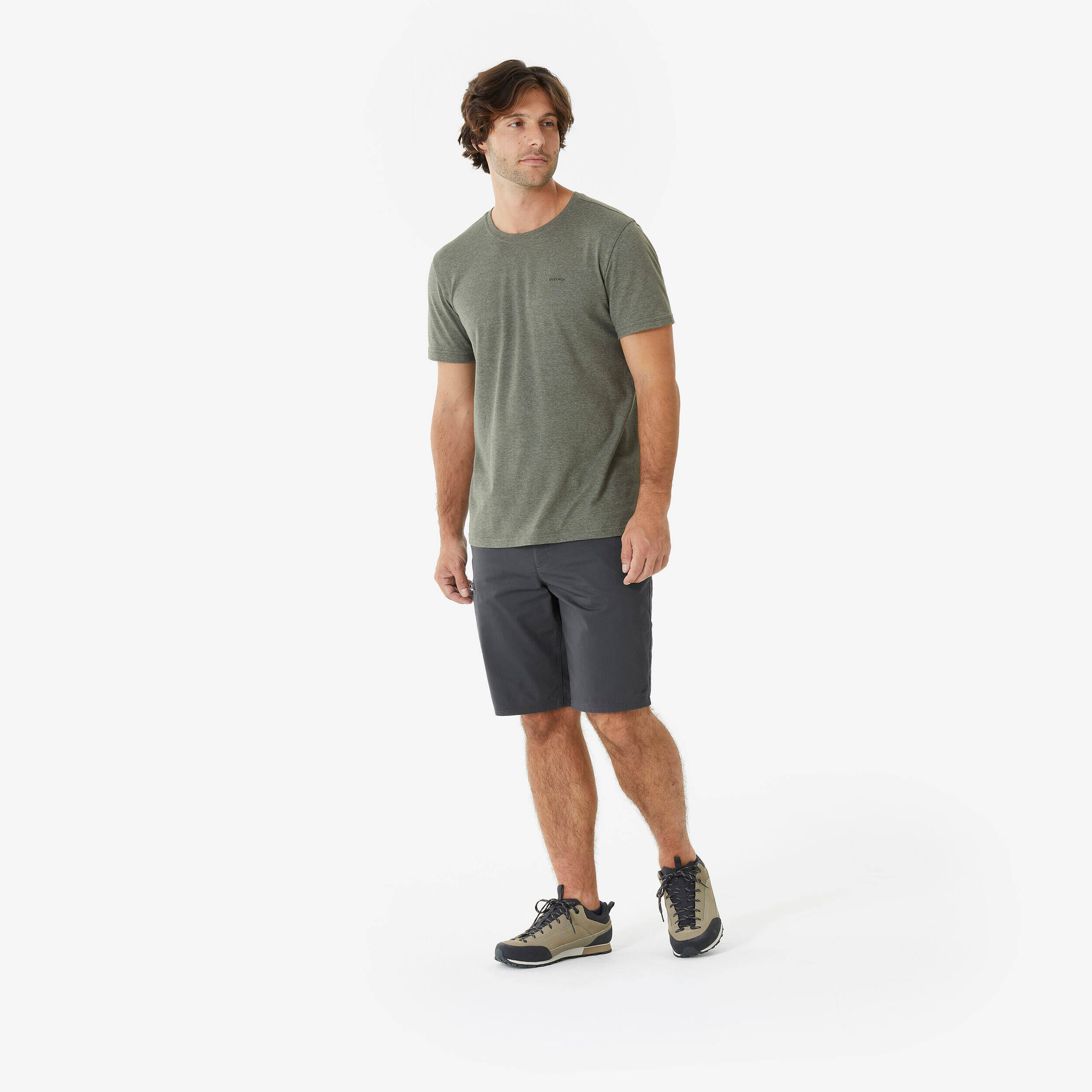 Men’s hiking shorts, NH500 Regular - Grey -  2