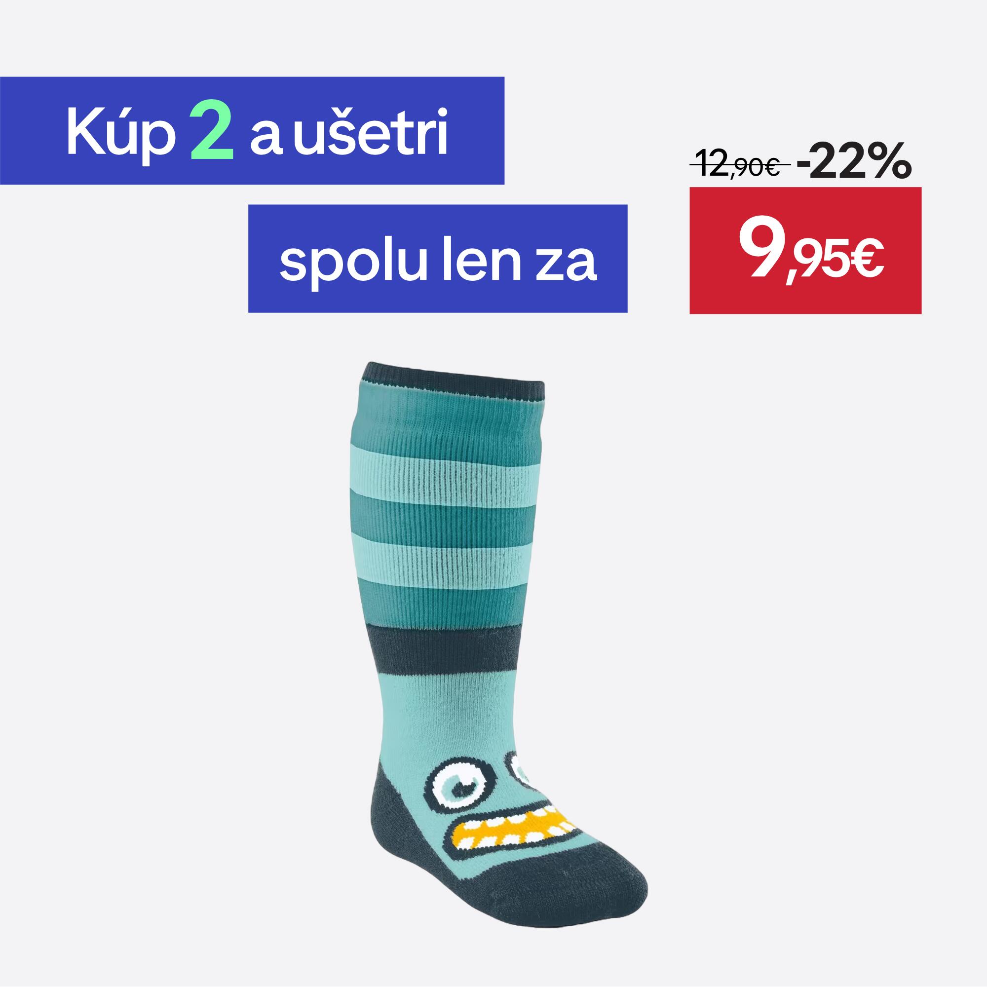 WEDZE Detské lyžiarske ponožky 500 pre najmenších modré 19-22