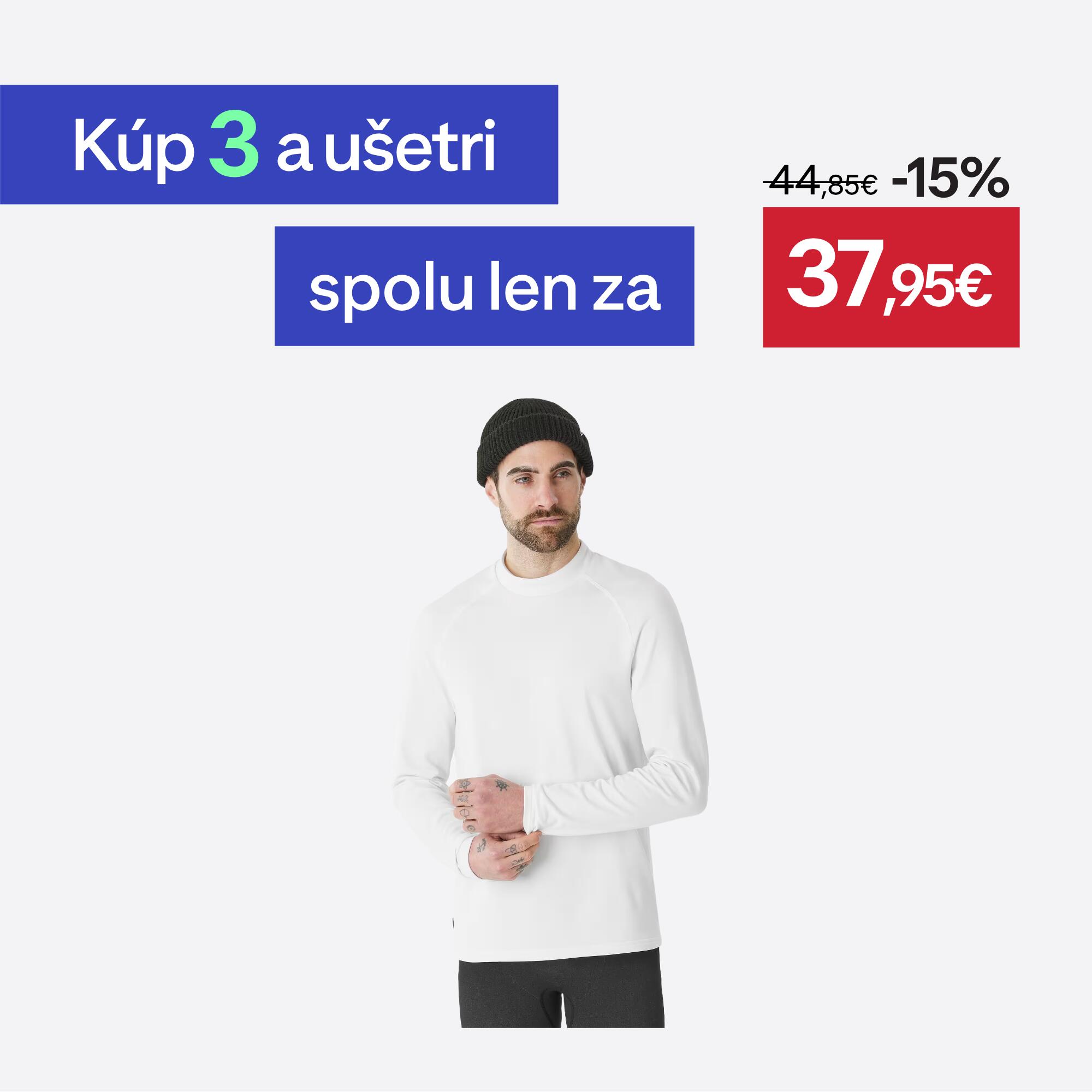 WEDZE Pánske lyžiarske spodné termotričko BL 500 biele M