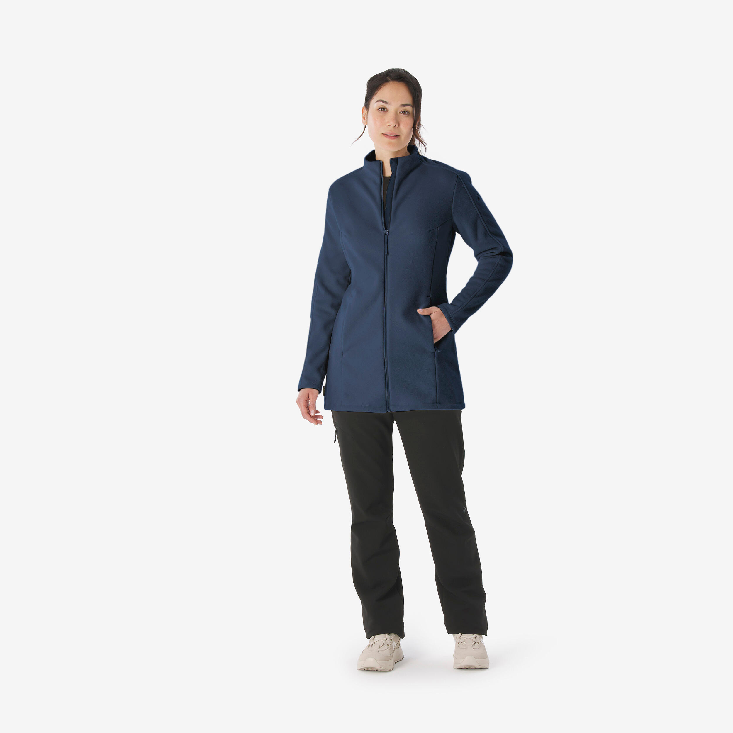 Forro polar de montaña y trekking largo Mujer Quechua MH500 2/5
