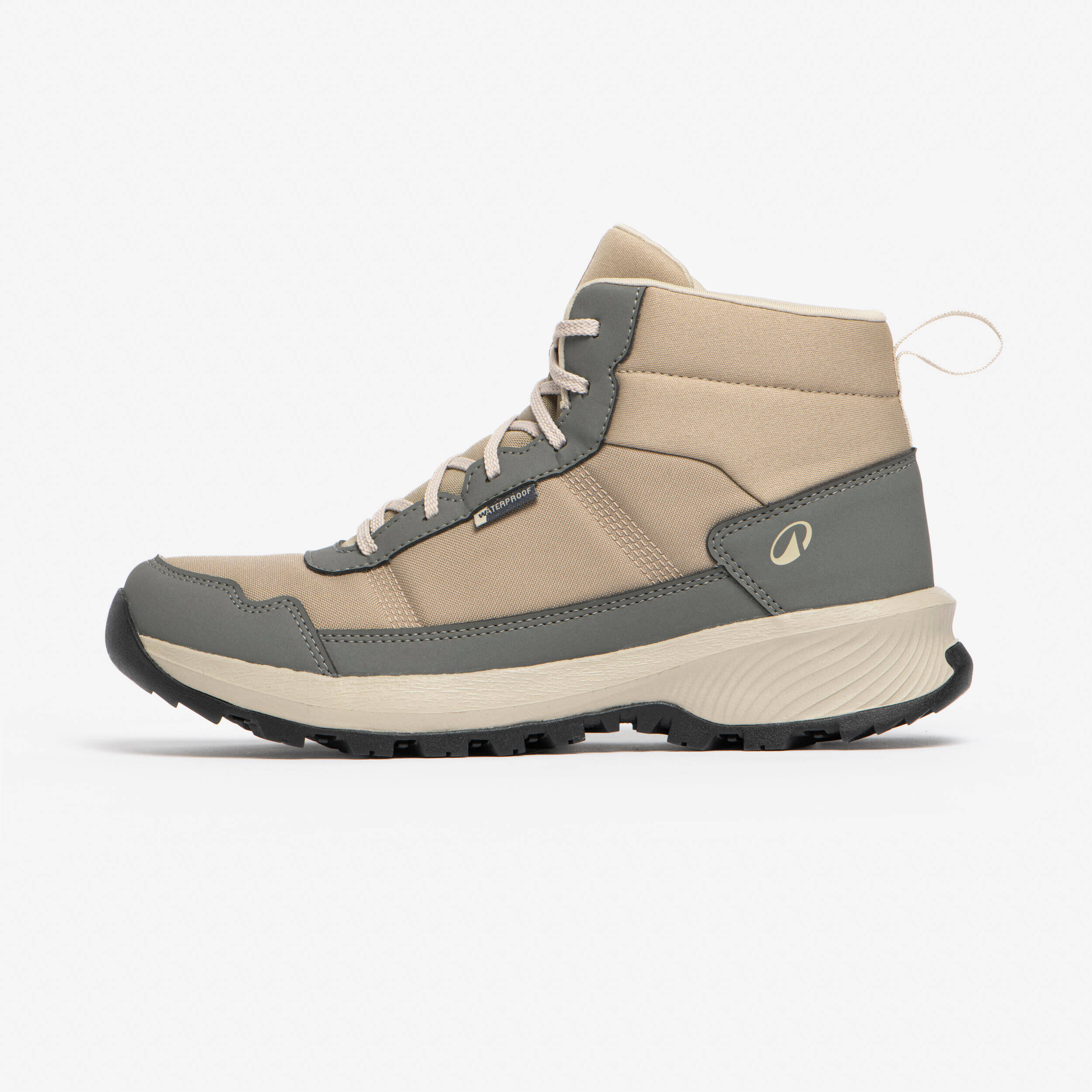 Women’s waterproof, mid-rise hiking boots, NH100 WP - Grey -  1