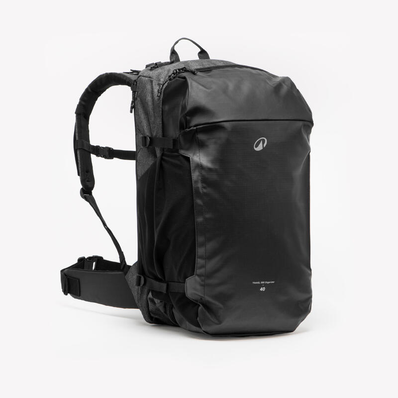 Rucsac de călătorie 40L, Travel 500 Organizer Negru