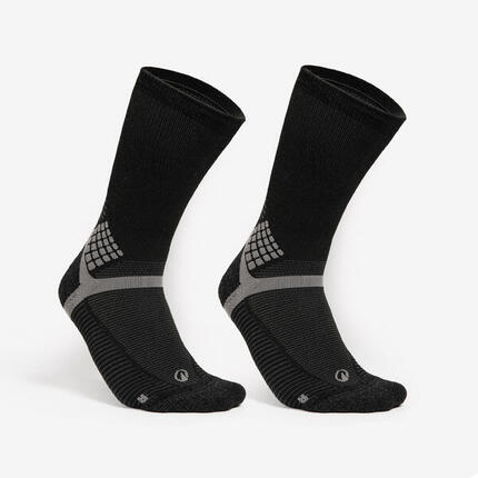 Calcetines altos de montaña y trekking anti-rozaduras 2 pares Quechua MH500