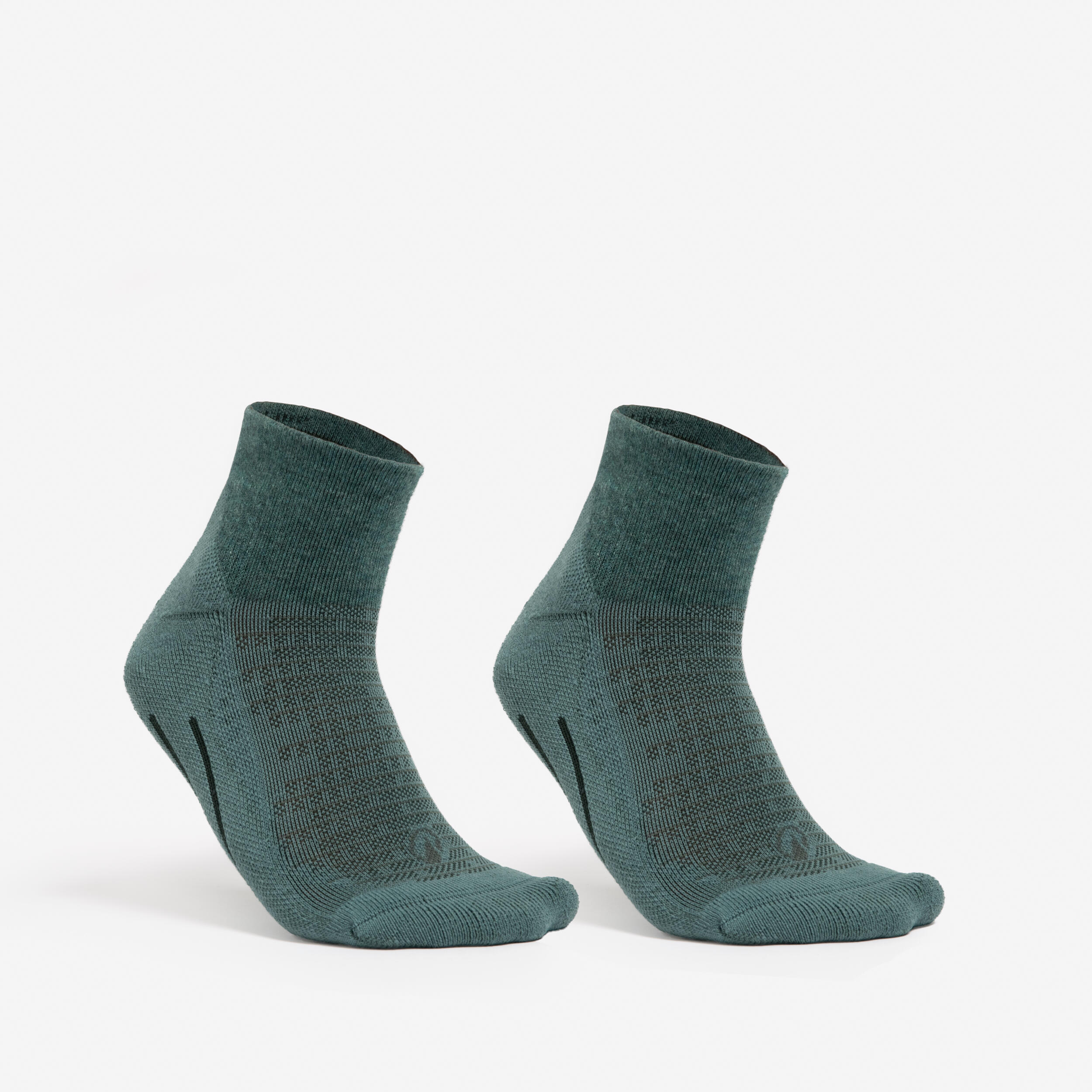 Mid-Height Hiking Socks x2, Hike 100 - QUECHUA