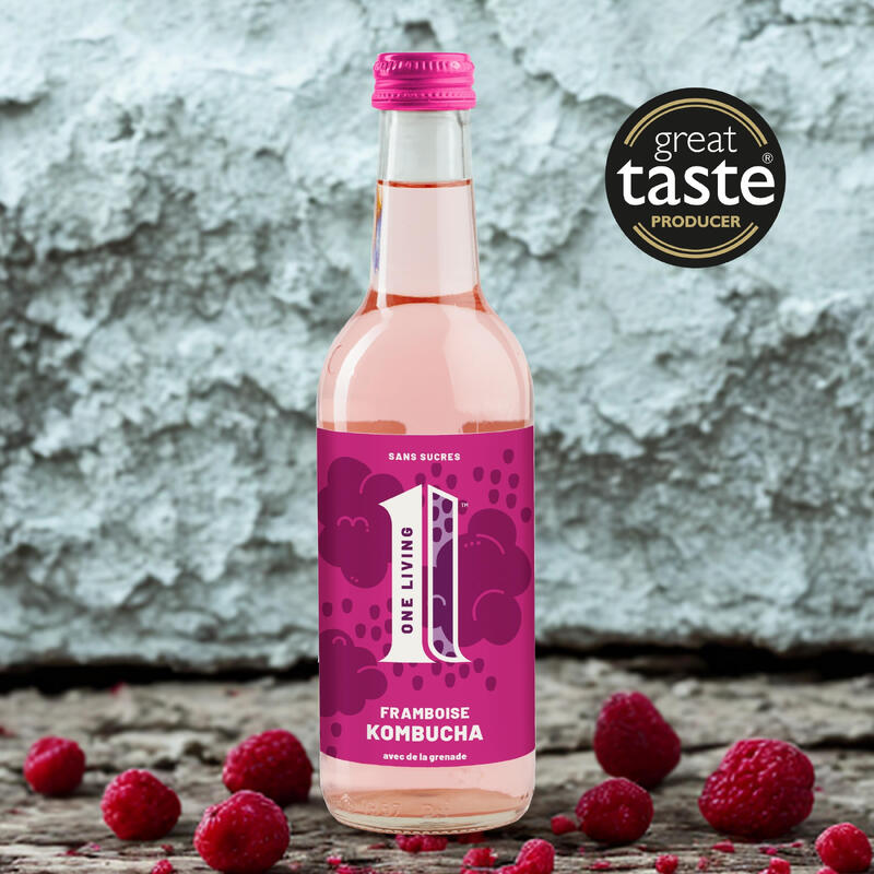 Kombucha zmeură și rodie 275ml