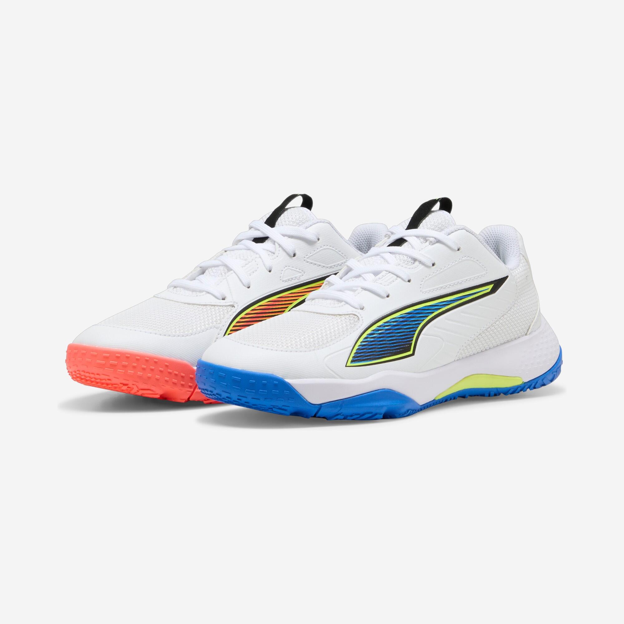 Chaussures de handball Enfant - PUMA Accelerate 4 JR blanc/bleu/rouge 2/6