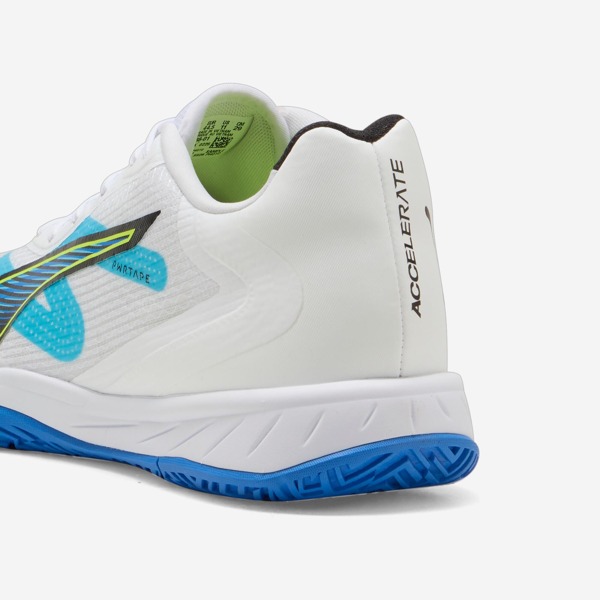 Handballschuhe für Erwachsene – Puma Accelerate 4 Turbo weiss/blau/gelb/rot 5/6