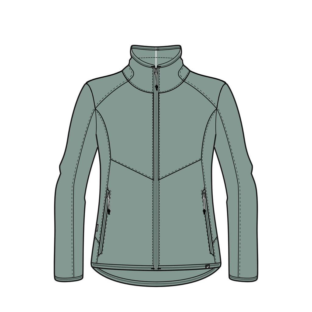 Men’s sailing warm fleece jacket 500 frosted green