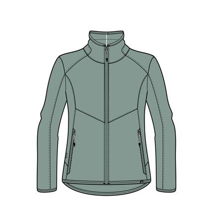 Veste polaire chaude de voile homme, 500 vert givré