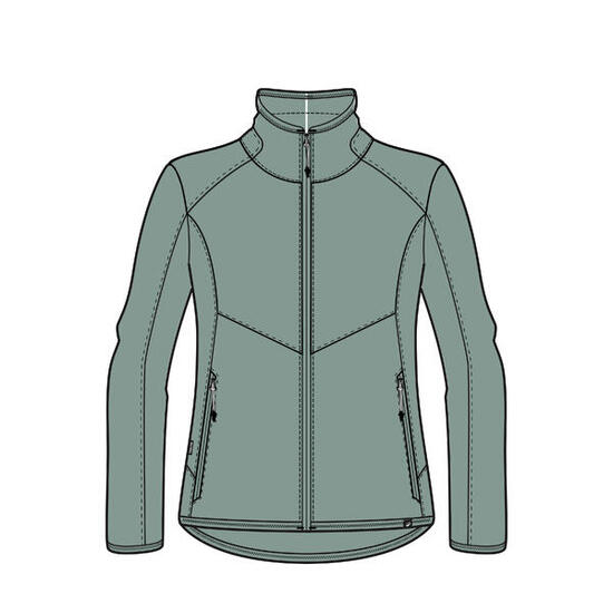 Veste polaire chaude de voile homme, 500 vert givré