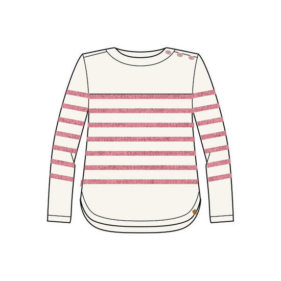 Pull marin tricoté femme, 100 greige rose