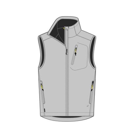 Gilet softshell de voile sans manche coupe-vent homme, 900 gris clair