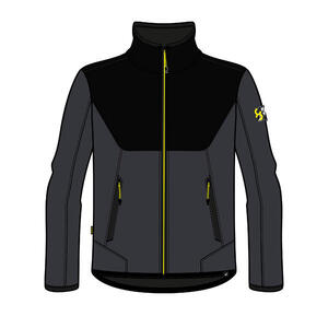 Chaqueta Polar Vela 500 Hombre Gris-Negro Cálida