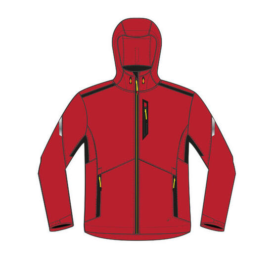 Veste de voile sotfshell coupe-vent homme, 500 rouge