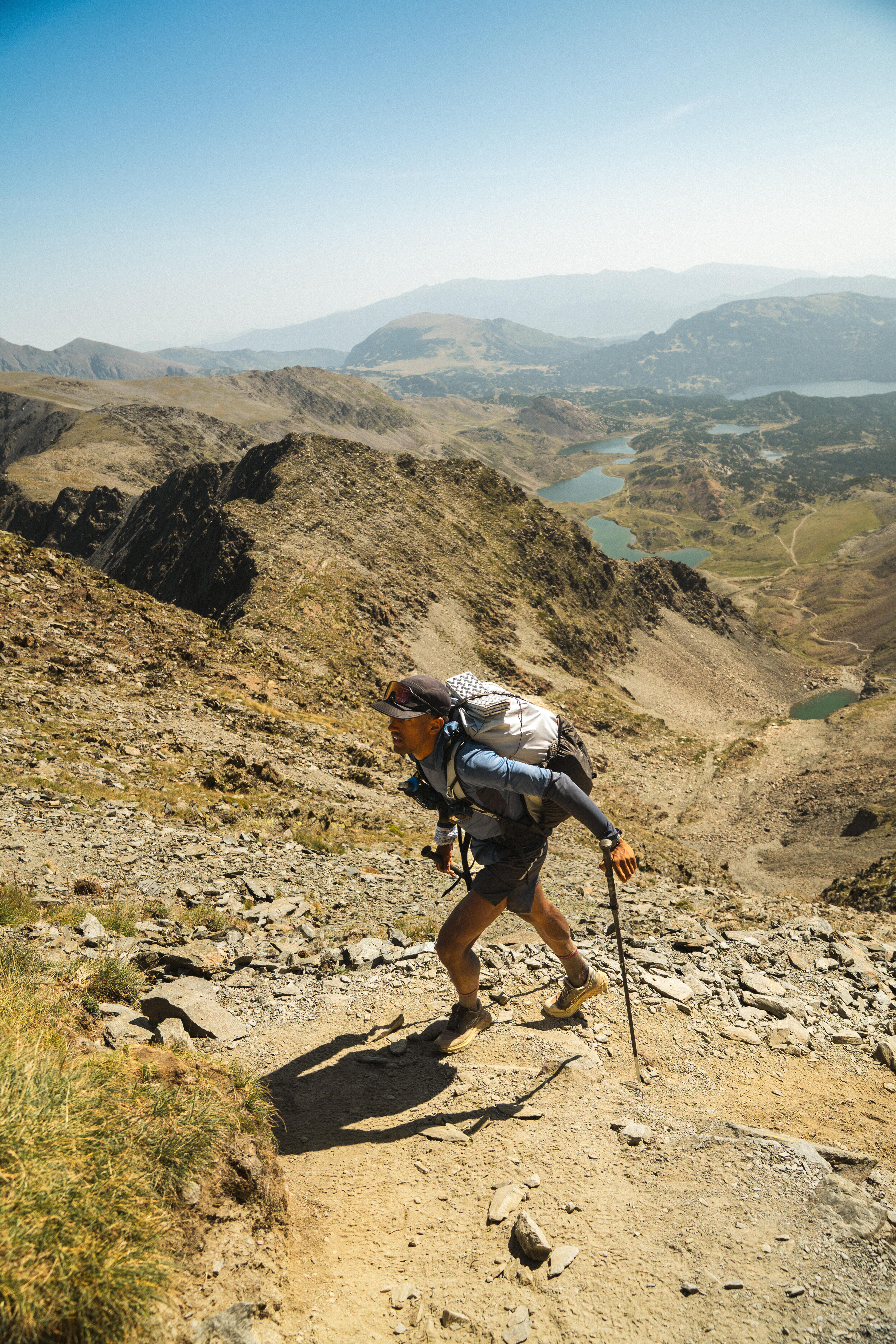 Paire de bâtons de trek compact en carbone, Sprint noir 6/13