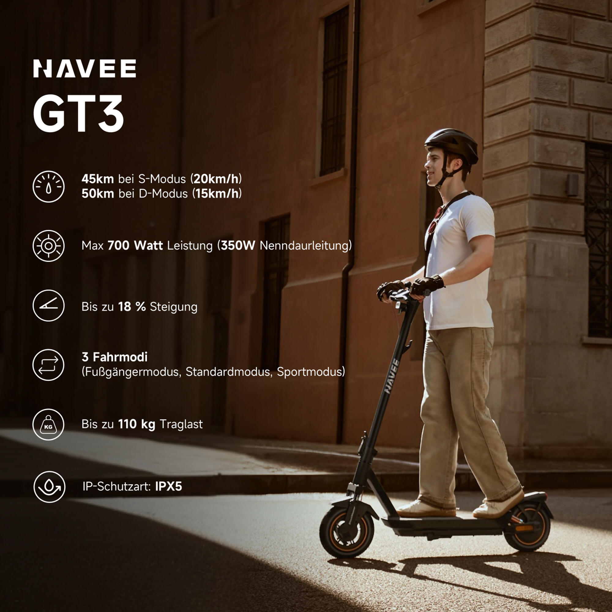 Gebraucht - E-Scooter Navee GT3 mit dt. Straßenzulassung 4/5