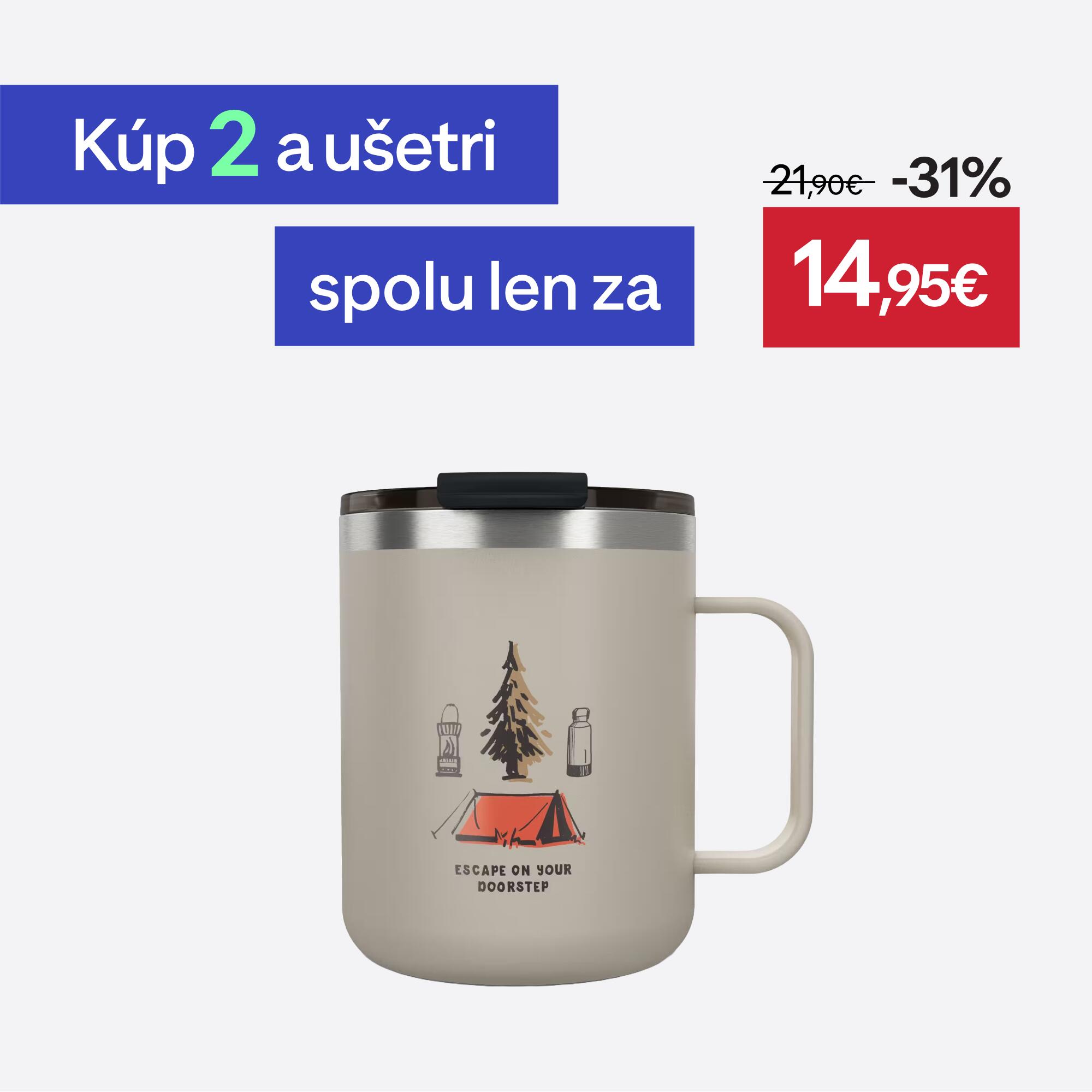 QUECHUA Antikorový termohrnček 900 0,35l béžový QUECHUA Antikorový termohrnček 900 0,35l béžový