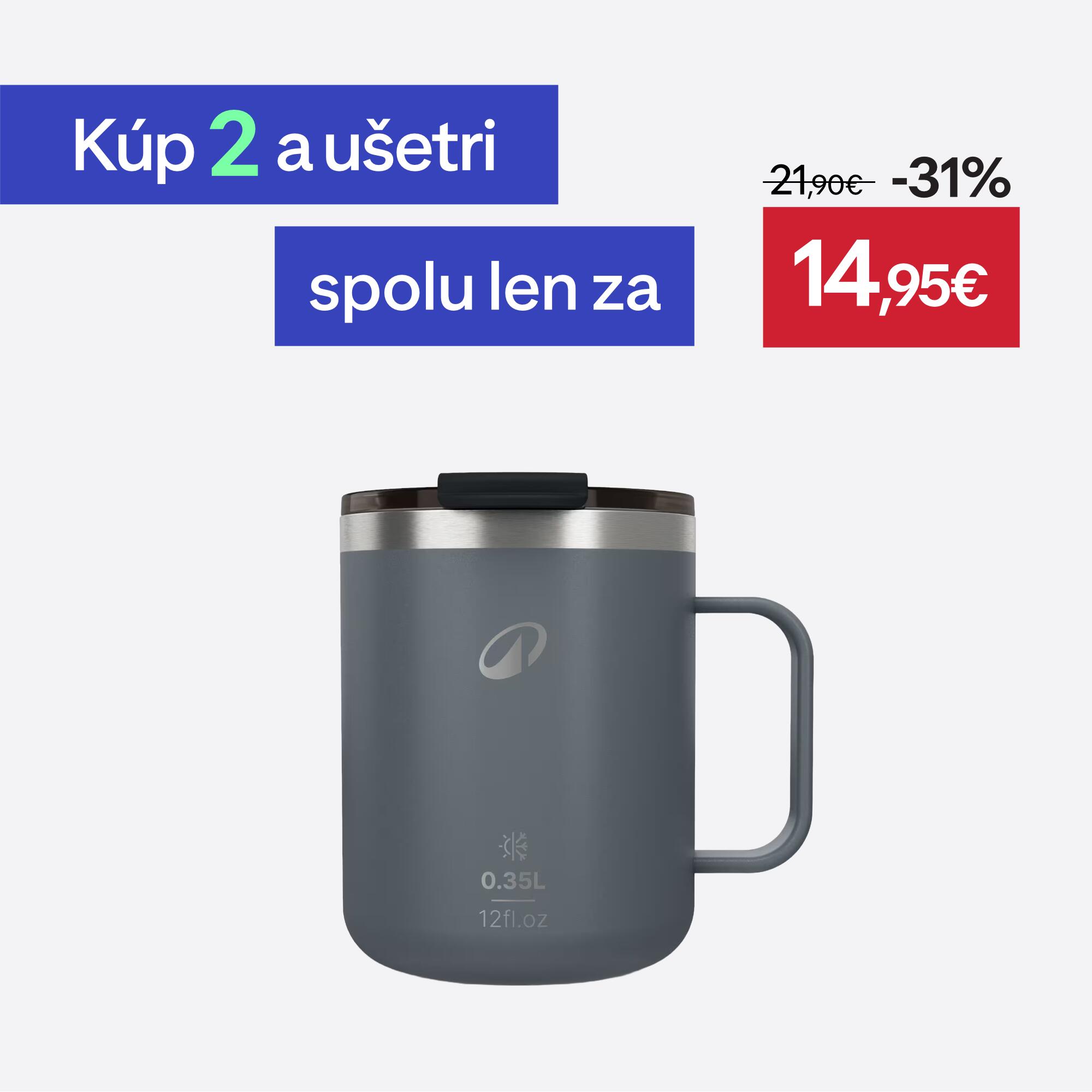 QUECHUA Antikorový termohrnček 900 0,35l sivý QUECHUA Antikorový termohrnček 900 0,35l sivý