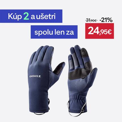 Handschuhe Damen/Herren Stretch touchscreenfähig Trekking - MT500 dunkelblau