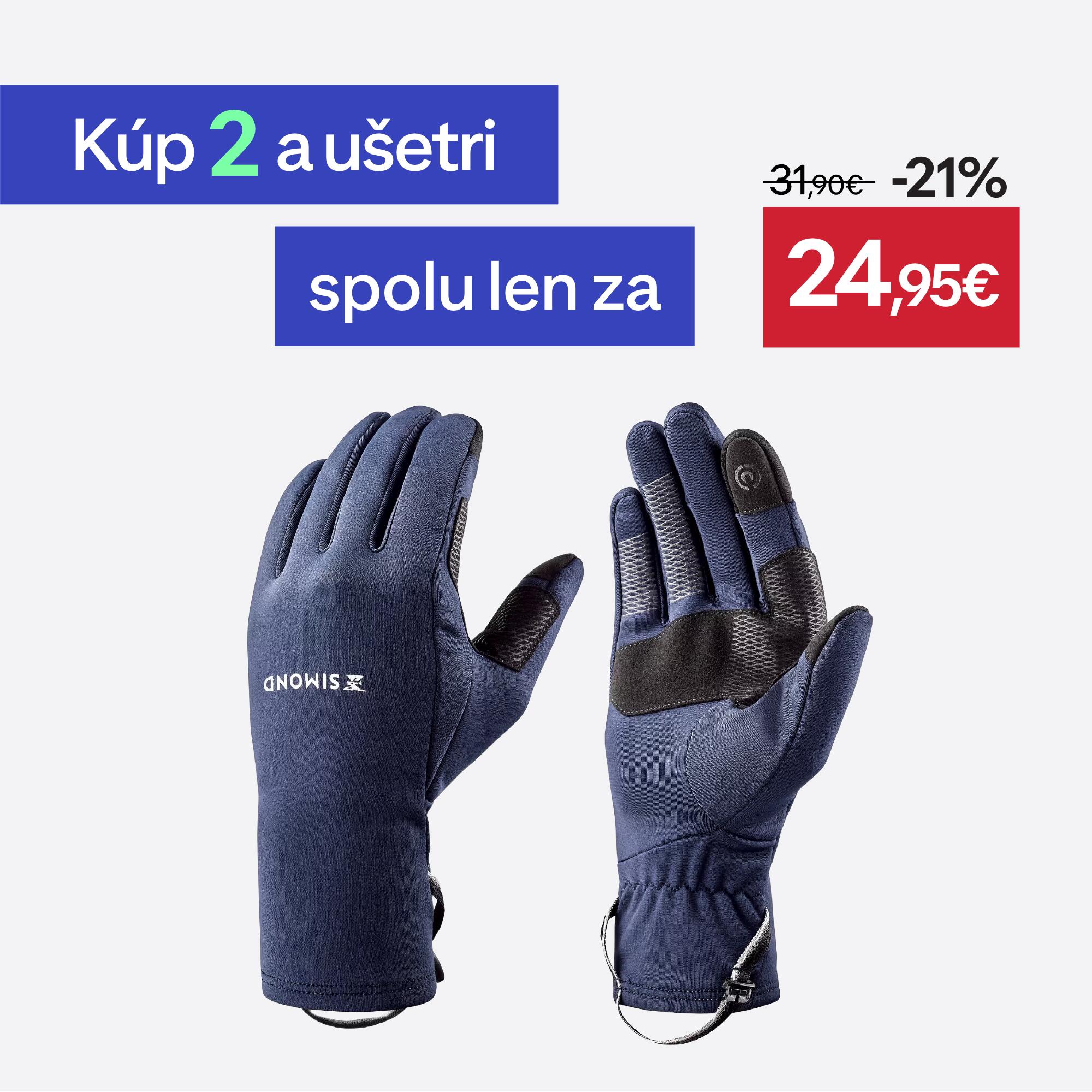 SIMOND Dotykové turistické rukavice MH500 modré 2XL