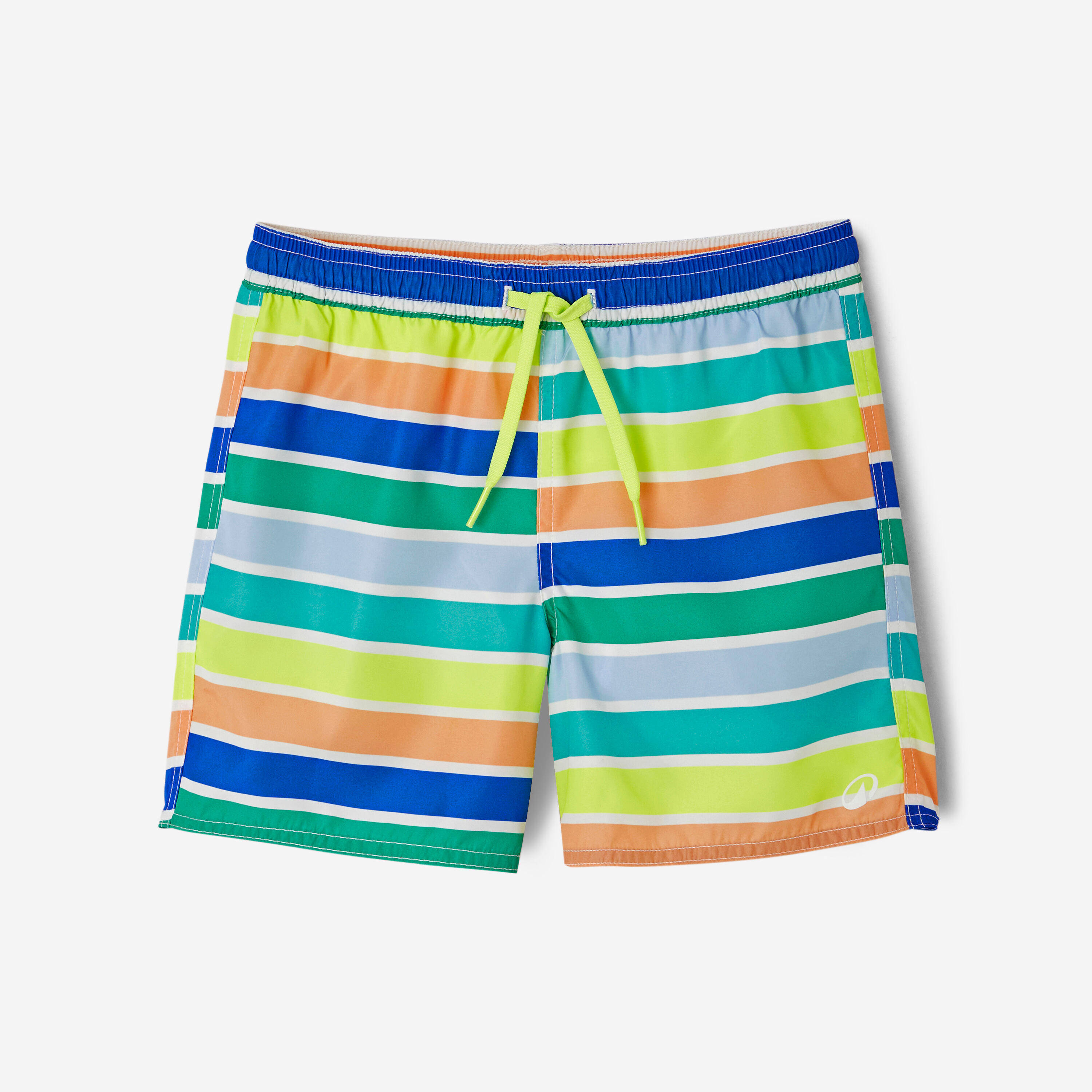 Boys’ striped swim shorts - 100 Stripy multicoloured -  4