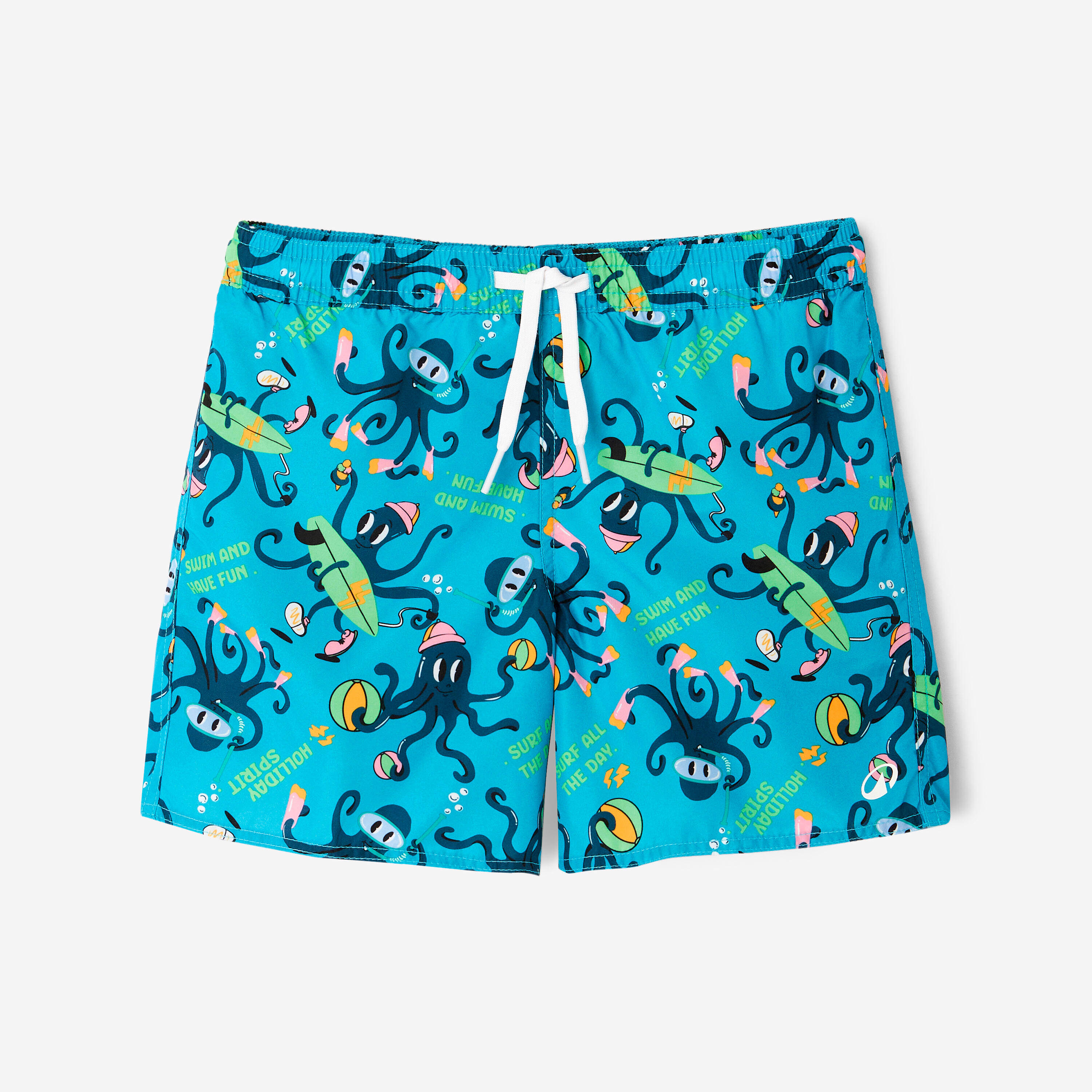 Kid’s boardshorts, 100 Fun turquoise -  3