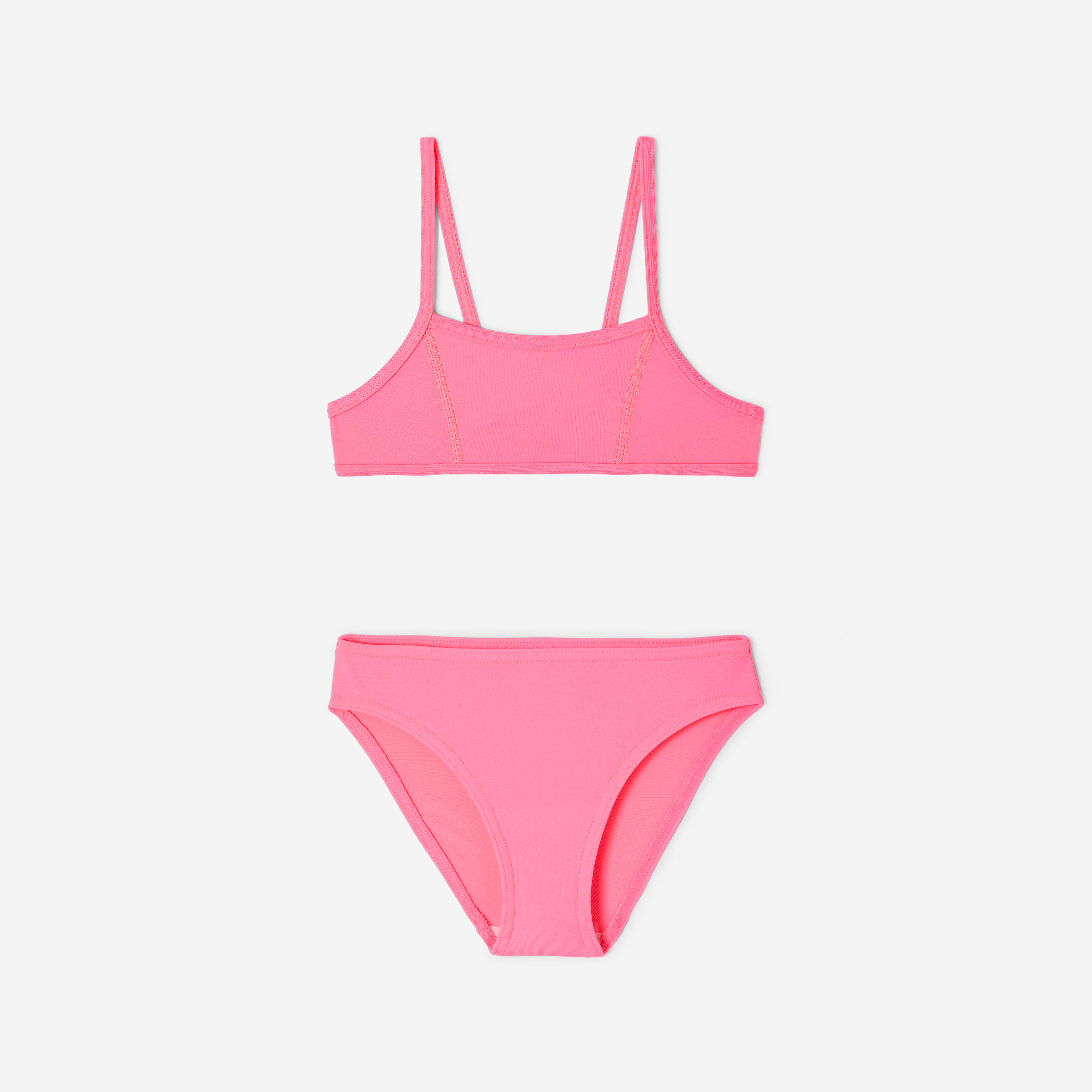 Decathlon Bikini-Set Surfen Mädchen Bustier Bali 100 rosa