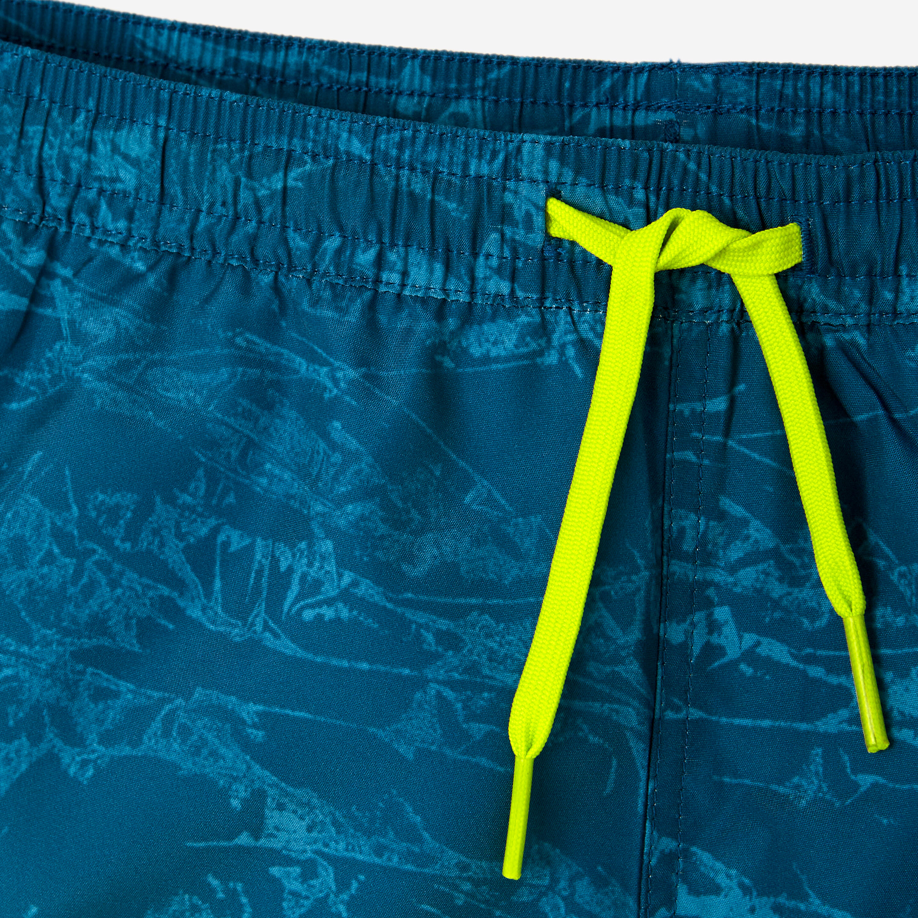 Costume mare surf ragazzo 100 SHIBA blu-giallo 7/10