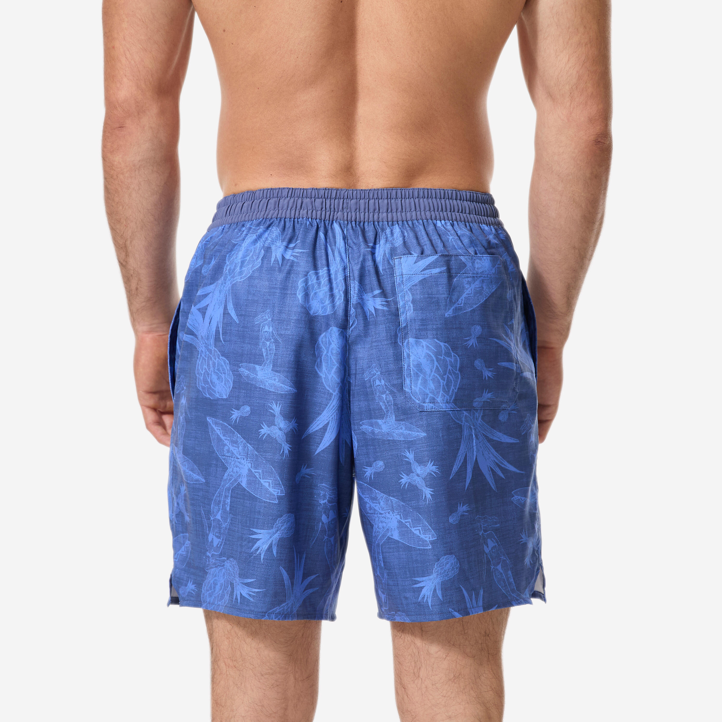 Calções de banho surf meio-compridos 18" Homem - 100 Supagirl azul 4/7