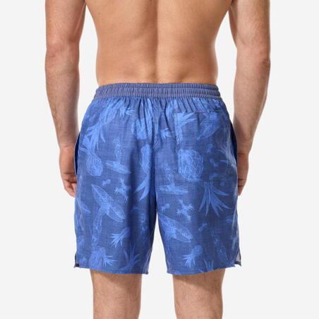 Шорти чоловічі для плавання 100 середньої довжини 18” сині