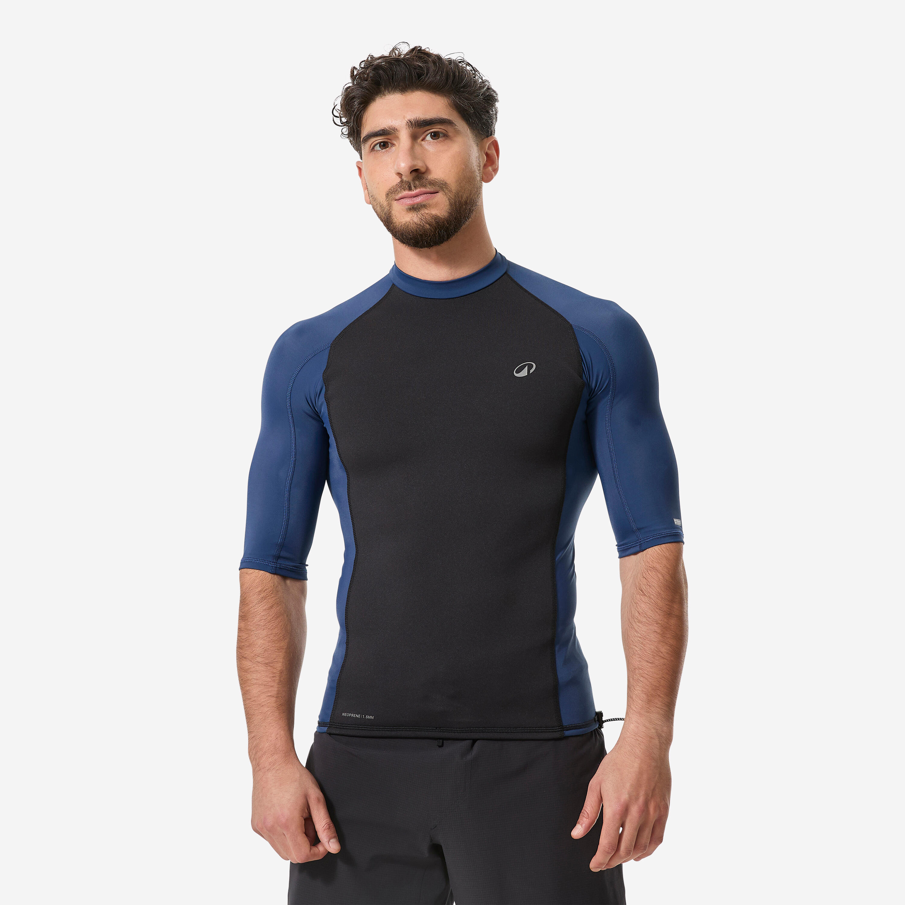 Tee shirt anti UV surf top thermique Néoprène Lycra manches courtes homme. OLAIAN - vue 1