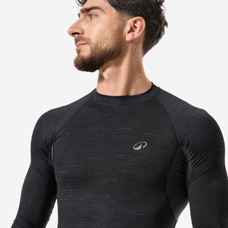 Erkek Slim Fit Uzun Kollu UV Korumalı Tişört - Siyah - 900