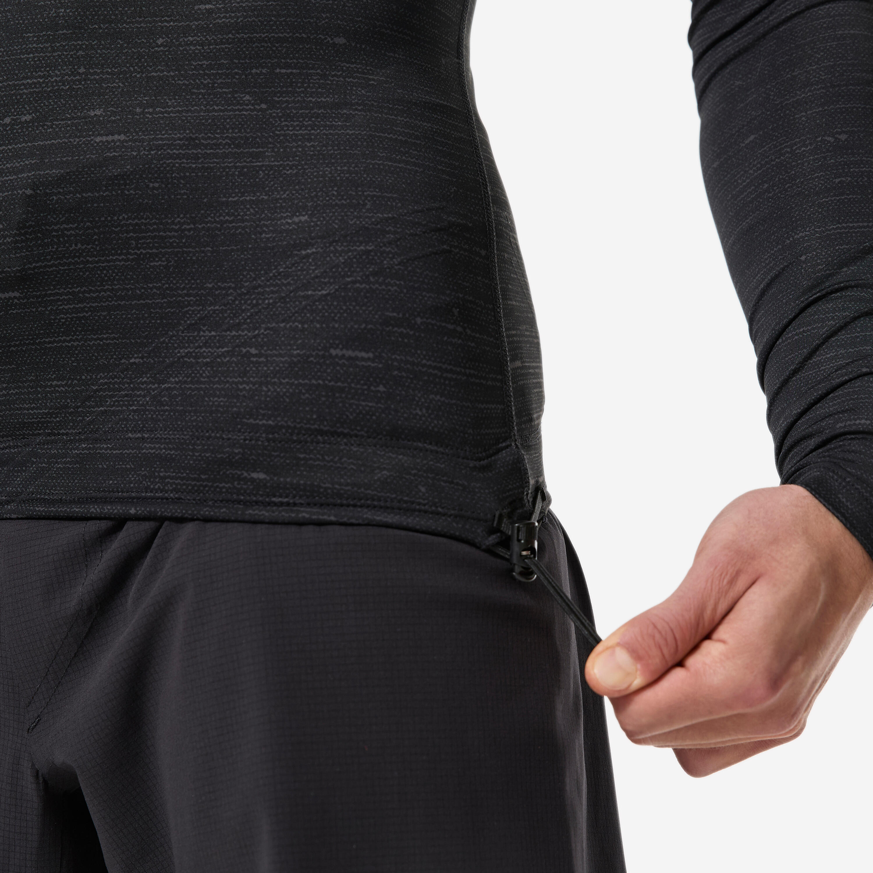 Maglia surf anti-UV uomo 900 maniche lunghe nera 7/12