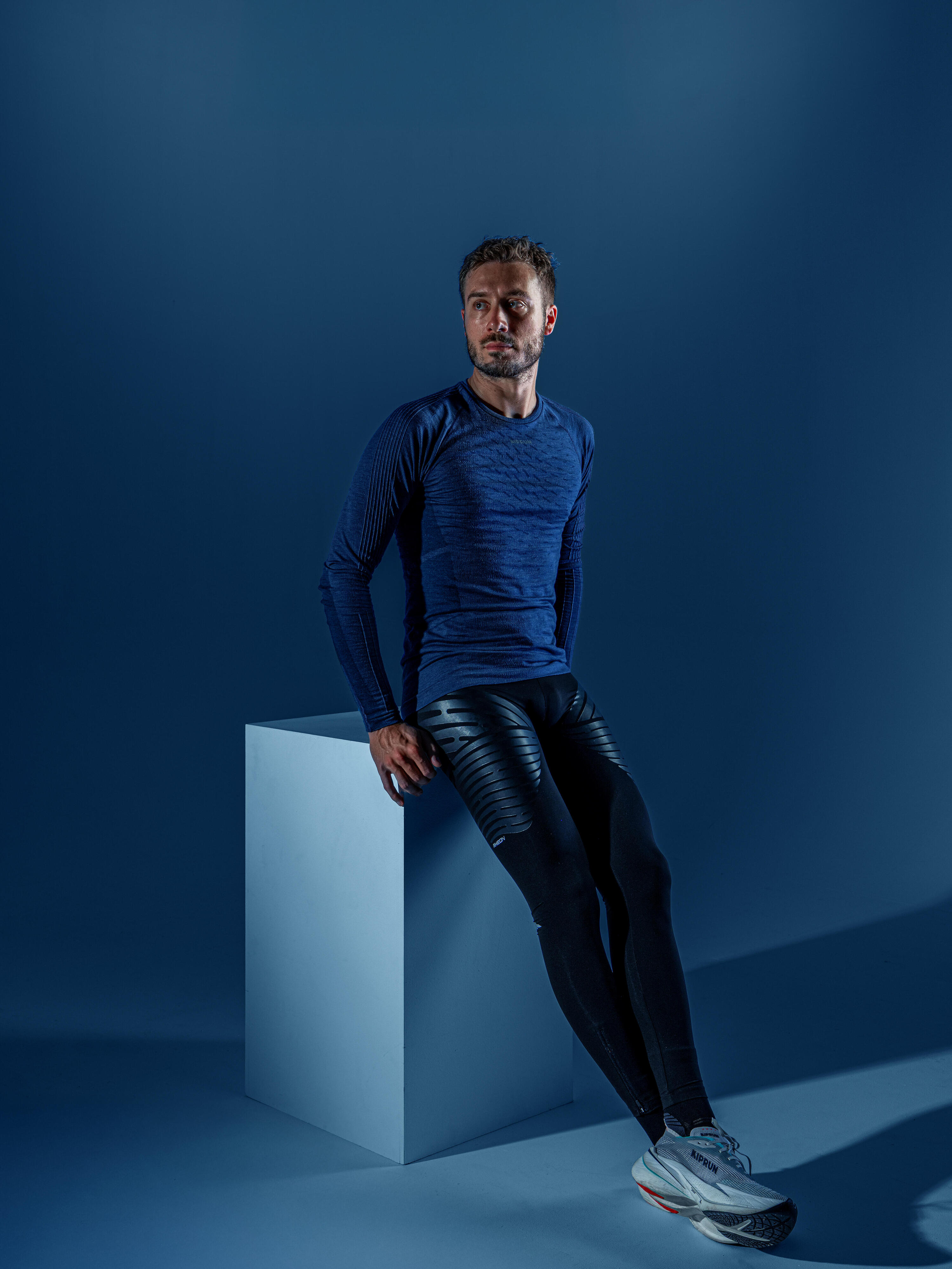 Leggings running uomo RUN COMPRESS 900 RHEON neri 18/22