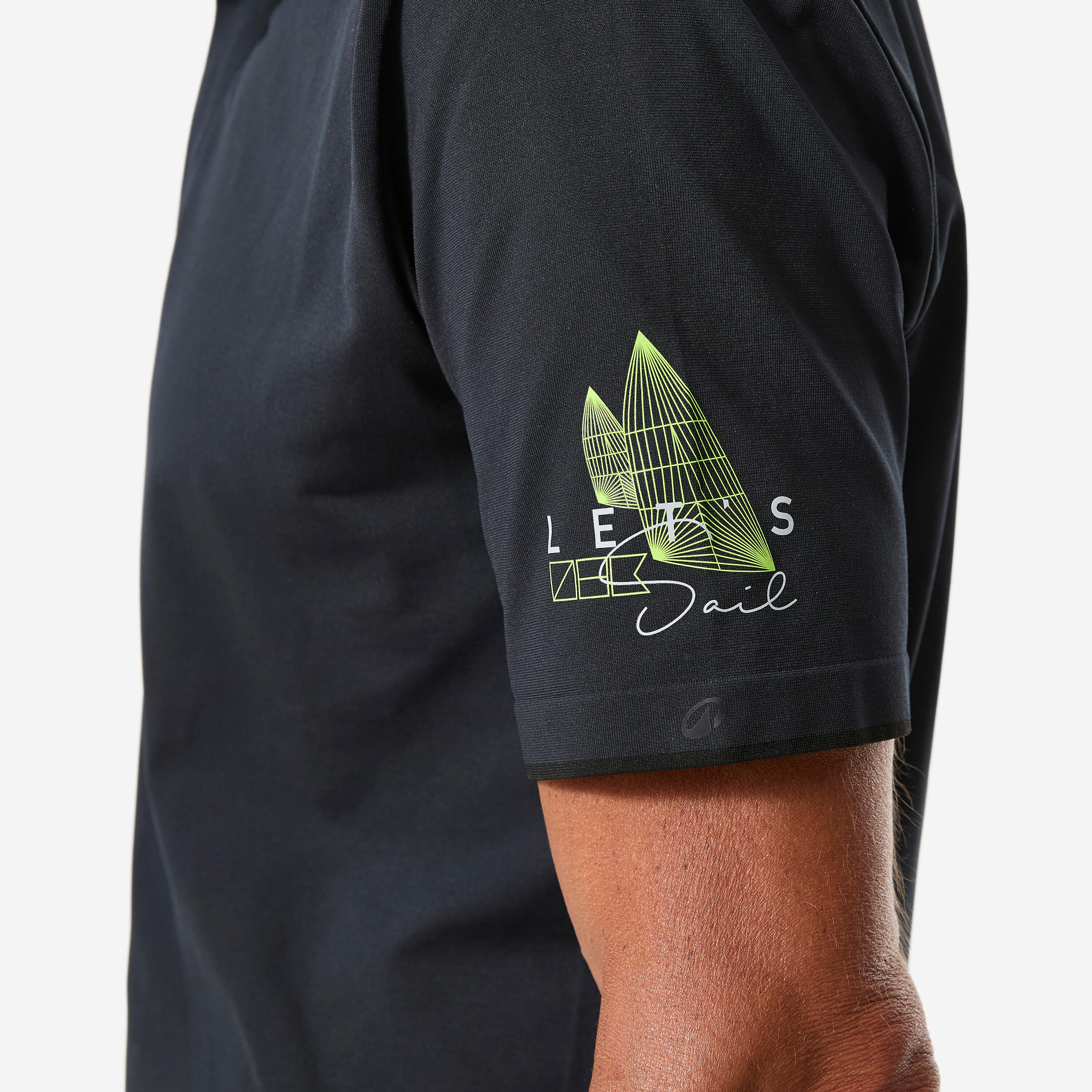 Polo voile respirant sans couture avec séchage rapide homme, 500 gris foncé 4/6
