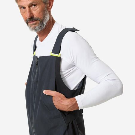 Напівкомбінезон чоловічий 500 вітрильного спорту темно-сірий