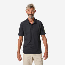 Polo voile respirant sans couture avec séchage rapide homme, 500 gris foncé