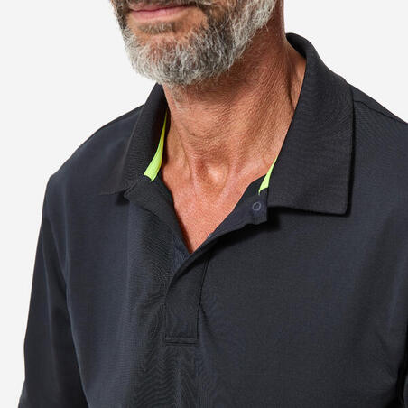 Футболка-поло чоловіча 500 темно-сіра