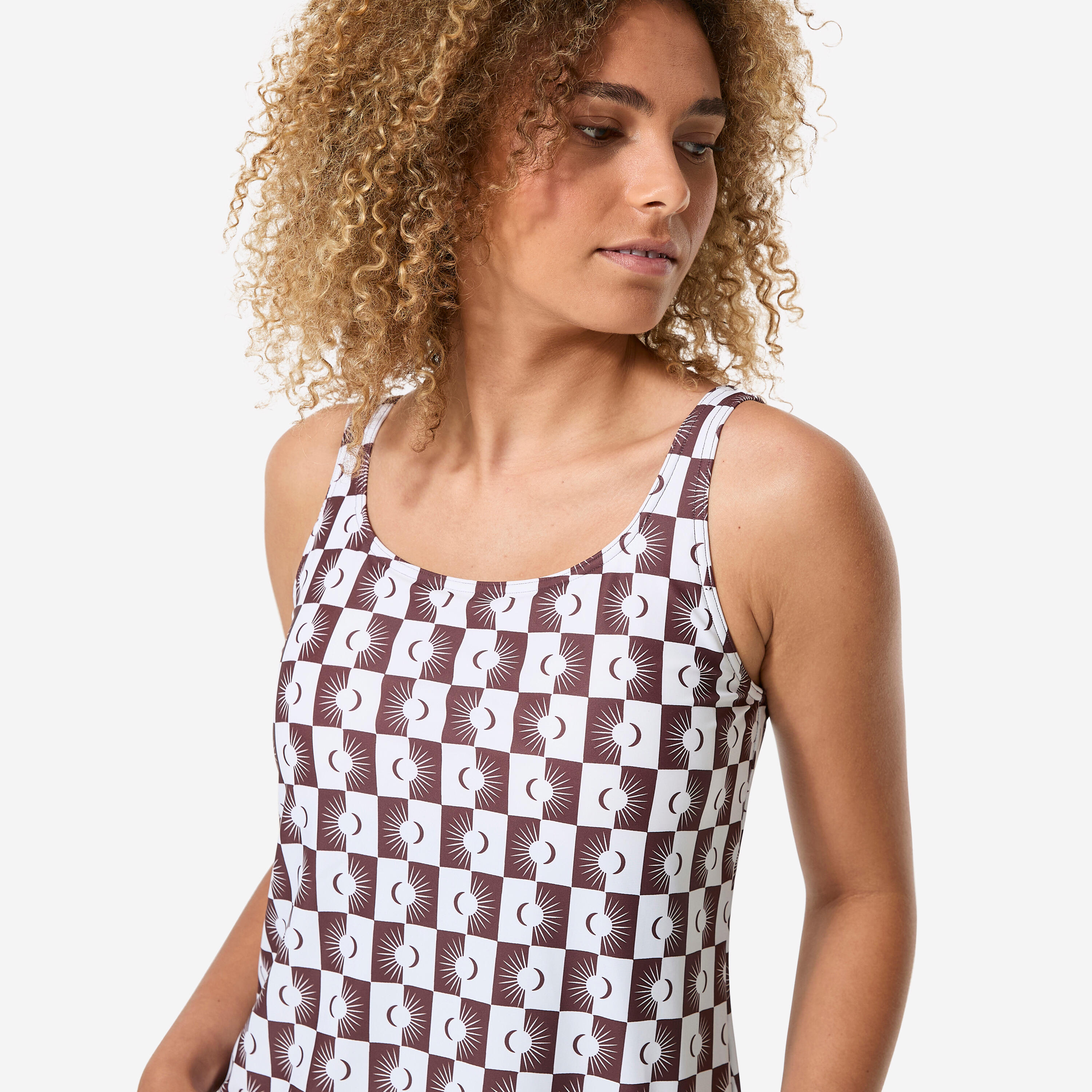 Fato de Banho de Natação Tankini Shorty Mulher Heva Suna Castanho 6/11