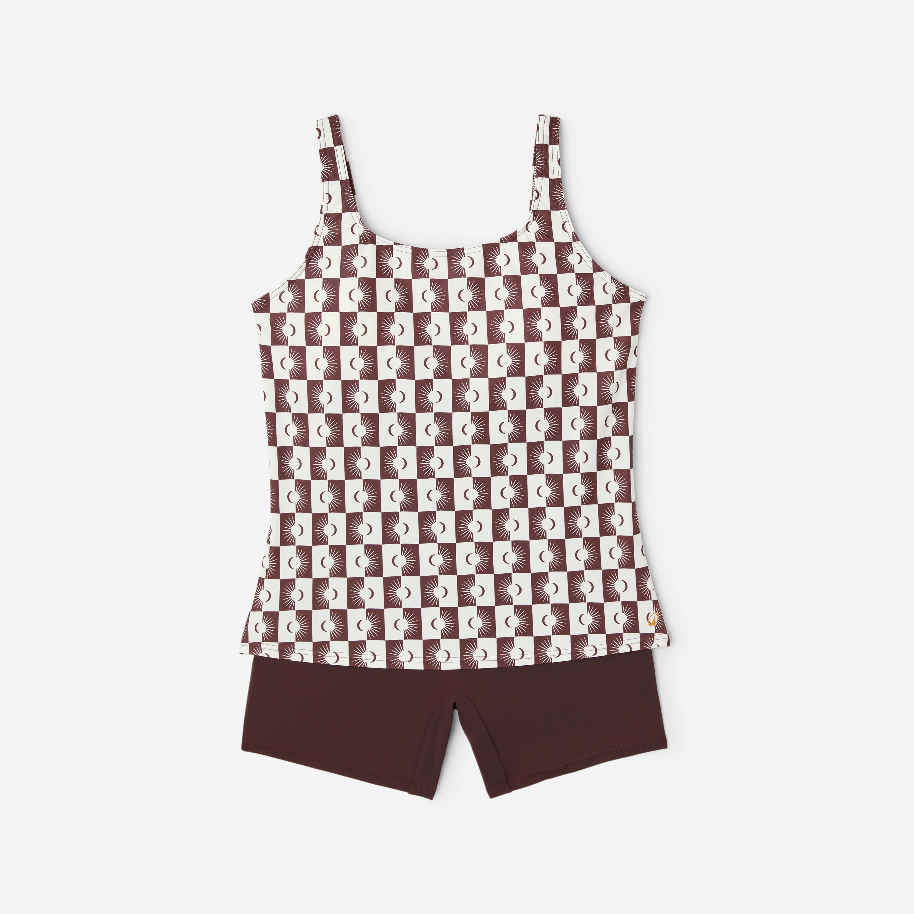 Fato de Banho de Natação Tankini Shorty Mulher Heva Suna Castanho 8/11