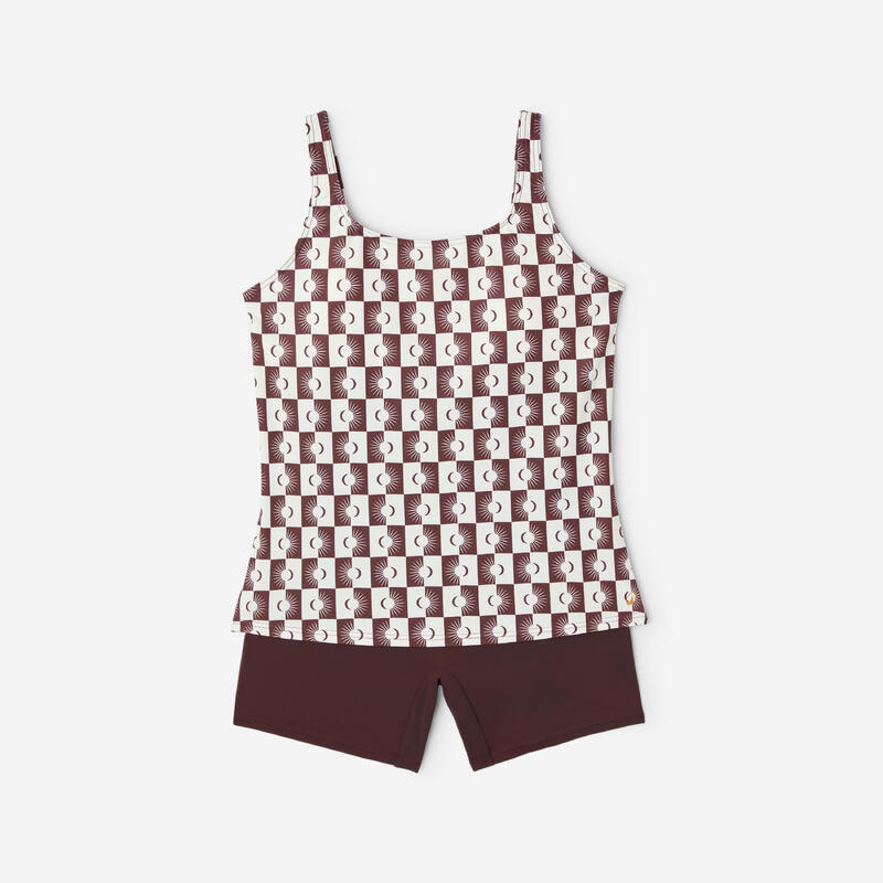 Costum de baie întreg înot Tankini Shorty Heva suna Maro Damă