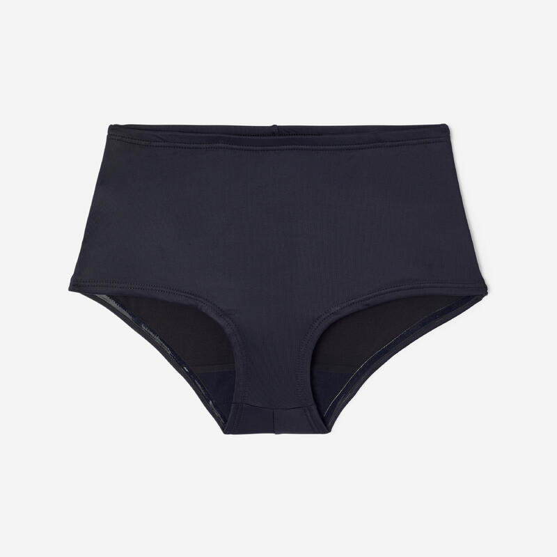 Slip de baie menstrual etanș Shorty Flux mediu SMOON Cyan Negru Adolescente