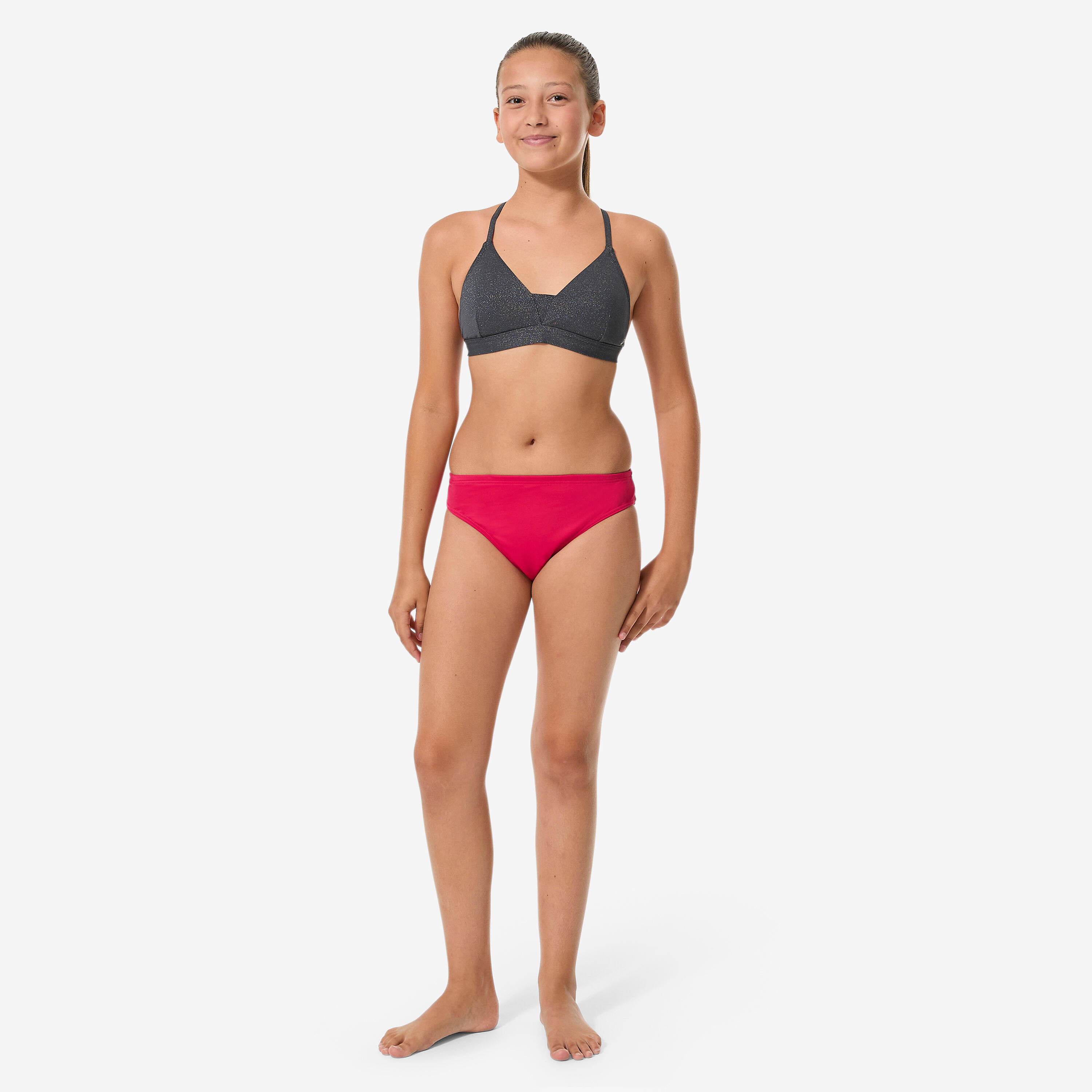 Bas de maillot de bain menstruel étanche ado - Flux moyen - SMOON Heliade rose 3/13